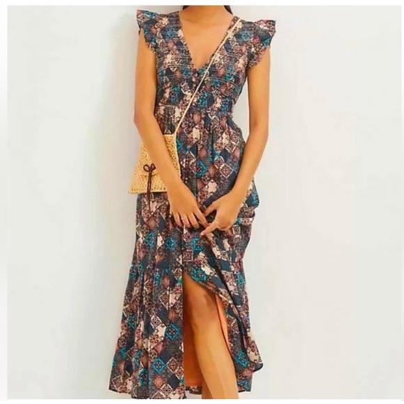 Anthropologie Dresses & Skirts - Anthropologie The Peregrine Smocked Maxi Dress